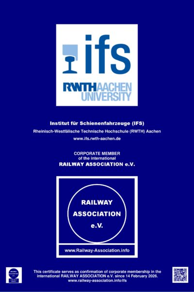 Railway Association, Corporate Member, Instiute für Schienenfahrzeuge, Aachen